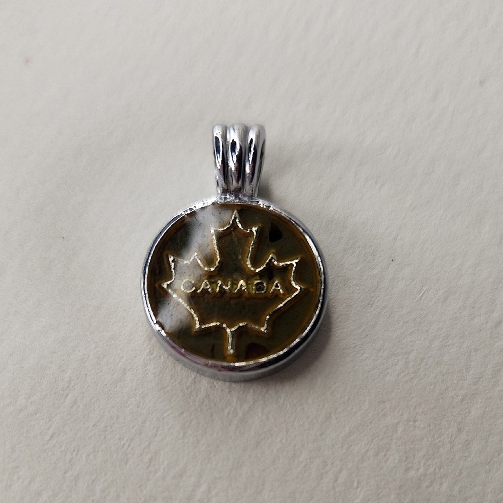 Two-Tone Silver and Gold Maple Leaf Necklace